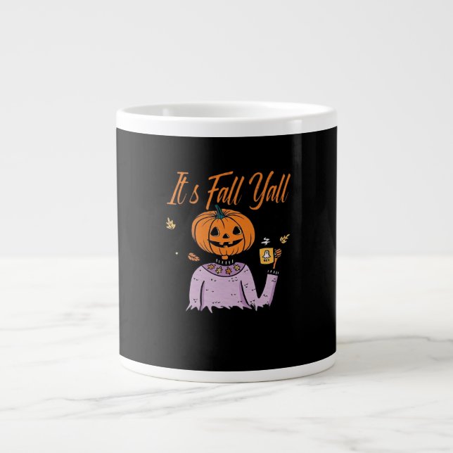 Es ist Herbst Y’all Funny Jumbo-Tasse (Vorderseite)