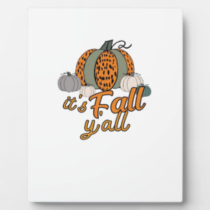 Es ist Herbst Y’all, Funny Pumpkins Leopard Muster Fotoplatte