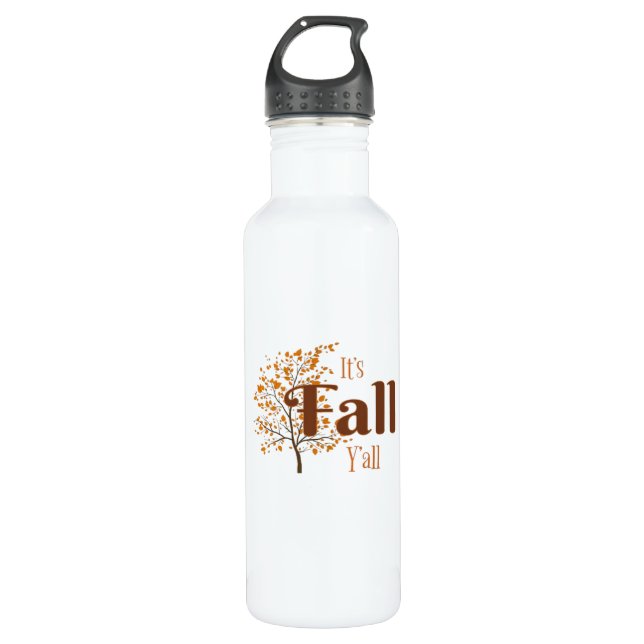 Es ist Herbst Y’all Funny Trendy Edelstahlflasche (Vorderseite)