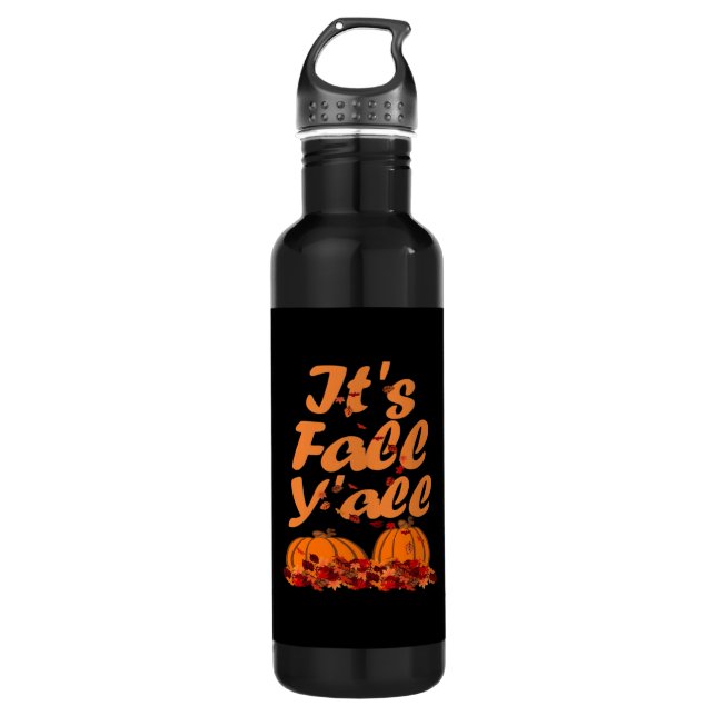 Es ist Herbst Y’all Funny Zitat Edelstahlflasche (Vorderseite)