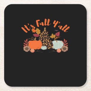 Es ist Herbst Y’all Hallo Fall glücklicher Herbst Rechteckiger Pappuntersetzer