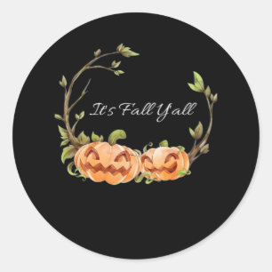 Es ist Herbst Y’all Halloween Cool einzigartig Runder Aufkleber