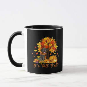 Es ist Herbst Y’all Halloween Erntedank Retro Grap Tasse