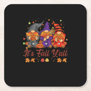 Es ist Herbst Y’all Halloween Gnomes Pumpkin Autum Rechteckiger Pappuntersetzer