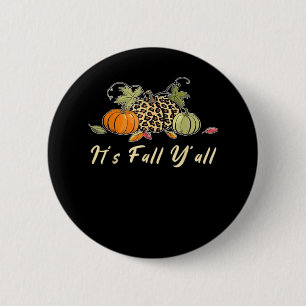 Es ist Herbst Y’all Happy Herbst Y’all Leopard Pu Button