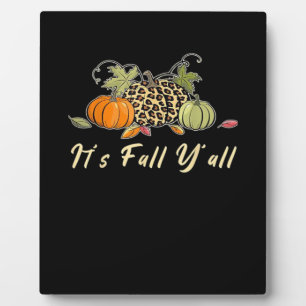 Es ist Herbst Y’all Happy Herbst Y’all Leopard Pu Fotoplatte