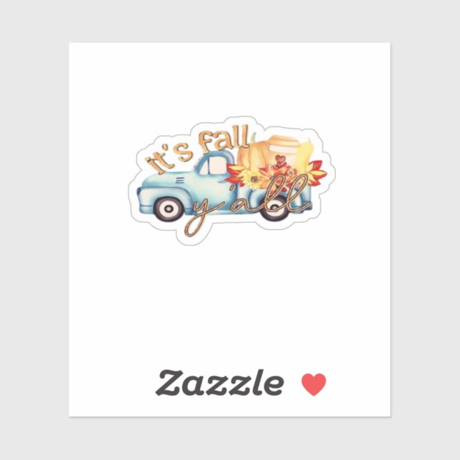 Es ist Herbst Y’all Lässig Funny Aufkleber (Blatt)