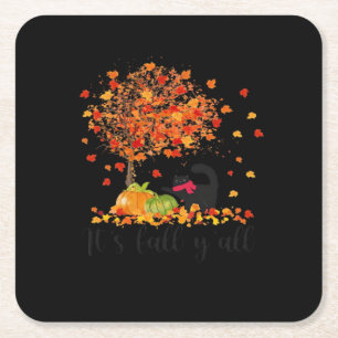 Es ist Herbst Y’all Niedlich Lovers Erntedank Rechteckiger Pappuntersetzer