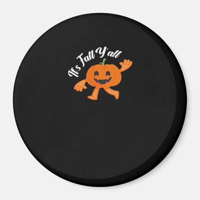 Es ist Herbst Y’all Niedliche Pumpkin Illustration Magnet (Vorne)