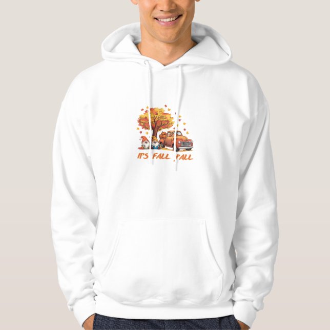 Es ist Herbst Y’all Pumpkin Gnome Autumn Tree Pump Hoodie (Vorderseite)