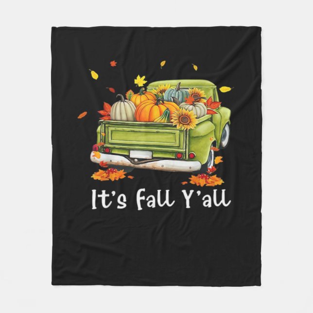 Es ist Herbst Y’all Pumpkin Herbst Hallo Herbst Vi Fleecedecke (Vorderseite)