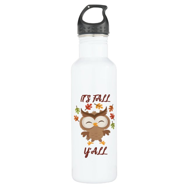Es ist Herbst Y’all Quote Trendy Edelstahlflasche (Vorderseite)