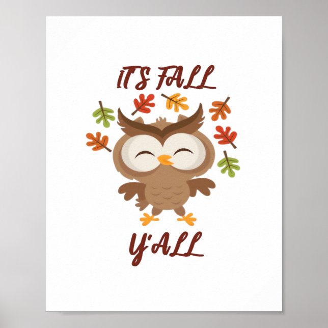 Es ist Herbst Y’all Quote Trendy Poster (Vorne)