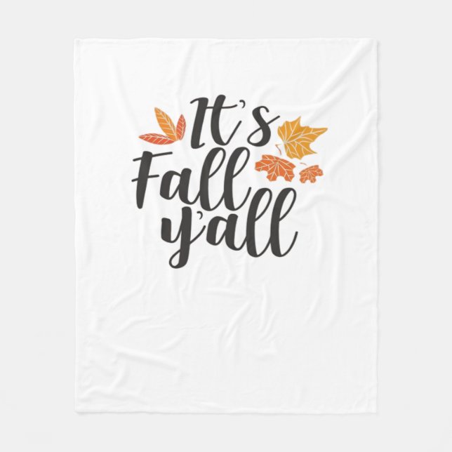 Es ist Herbst Y’all Say Herbst Niedlicher Ahorn Bl Fleecedecke (Vorderseite)