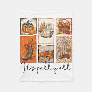 Es ist Herbst Y'all Autumn Pumpkin Season Hallowee Fleecedecke