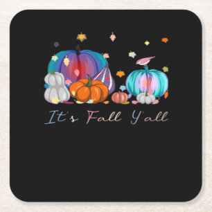 Es ist Herbst Y'all Funny Magic Halloween Pumpkin  Rechteckiger Pappuntersetzer