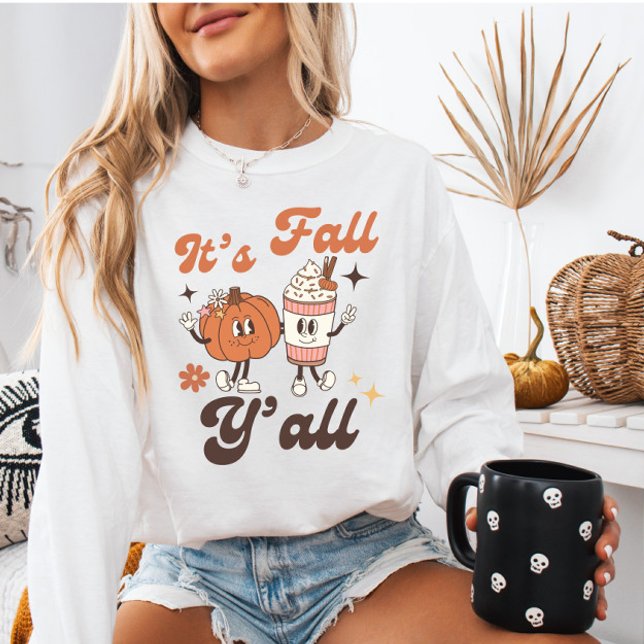 Es ist Herbst Y'all - Niedliche Pumpkin & PSL Sweatshirt (Von Creator hochgeladen)