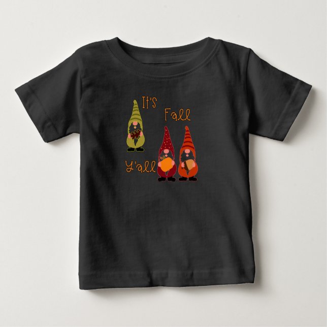 Es ist Herbst Y'all Pumpkin Gnome Autumn Tree Baby T-shirt (Vorderseite)
