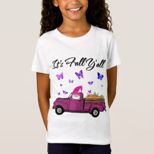 Es ist Herbst Y'all Pumpkins Print Maple Farm Truc T-Shirt