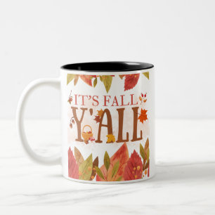 Es ist Herbst Y'alle Herbstleaves Herbst Saison Sp Zweifarbige Tasse