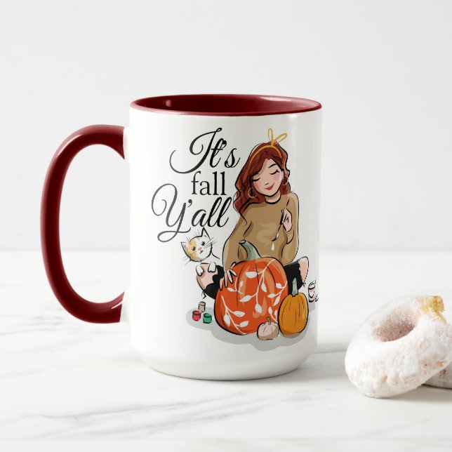 Es ist Herbst Y's ganze Tasse (Mit Donut)