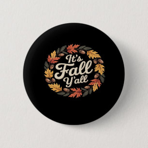 Es ist Herbst Y's Halloween Bats Pumpkin Fall Hall Button