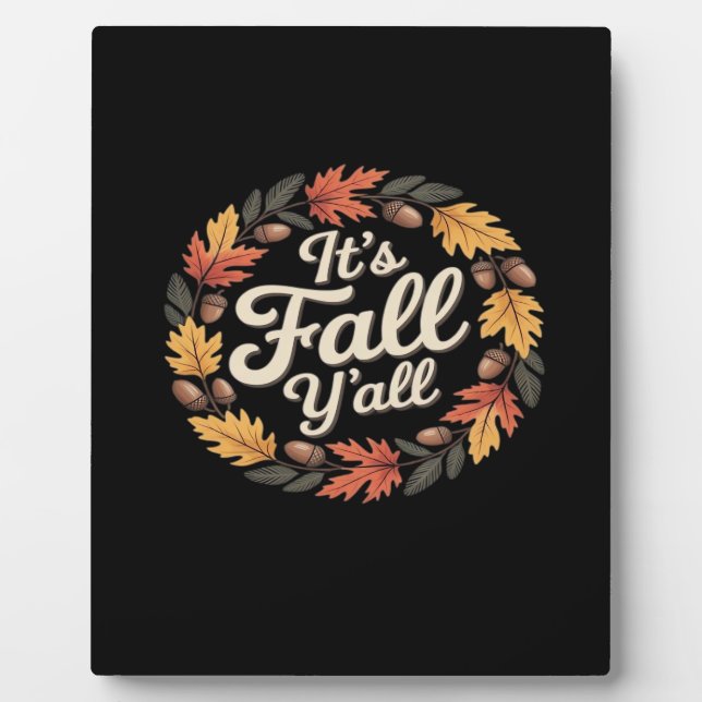 Es ist Herbst Y's Halloween Bats Pumpkin Fall Hall Fotoplatte (Vorderseite)