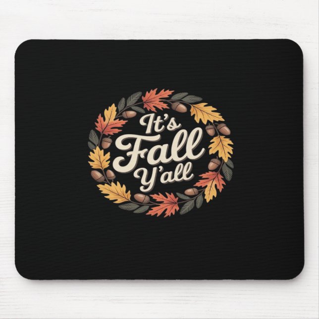 Es ist Herbst Y's Halloween Bats Pumpkin Fall Hall Mousepad (Vorne)