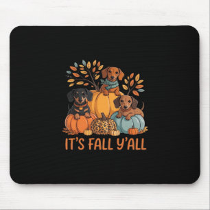 Es ist Herbst Y's Herbst Dackel Pumpkins Fall Mousepad