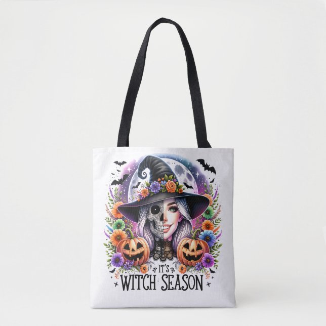 Es ist Hexensaison Halloween-Tasche (Vorderseite)