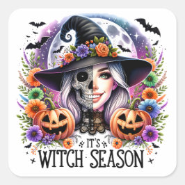 Es ist Hexensaison Party Sticker und Labels