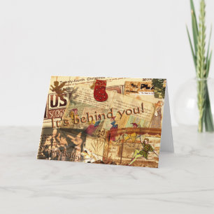 Es ist hinter dir! feiertagskarte