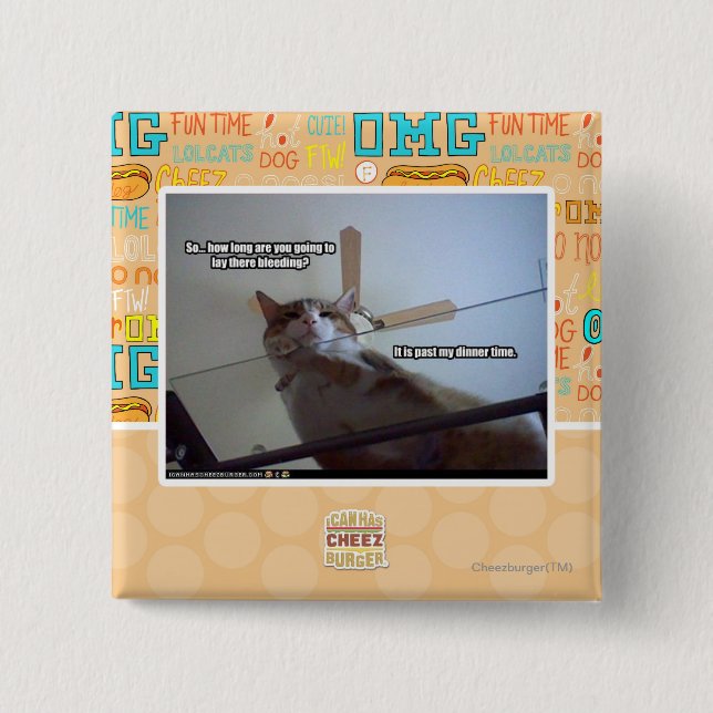 Es ist hinter meiner Abendessenzeit Button (Vorderseite)