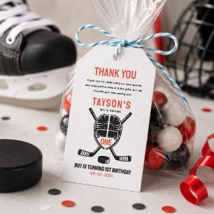 Es ist Hockey-Geburtstagsfeier zum 1. Geburtstag Geschenkanhänger