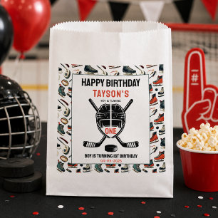 Es ist Hockey-Geburtstagsfeier zum 1. Geburtstag Geschenktütchen