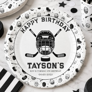 Es ist Hockey-Zeit zum 5. Geburtstag Pappteller