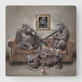 Es ist Hookah Time Clock Quadratische Wanduhr