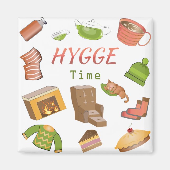 Es ist Hygge Time! Magnet (Vorne)