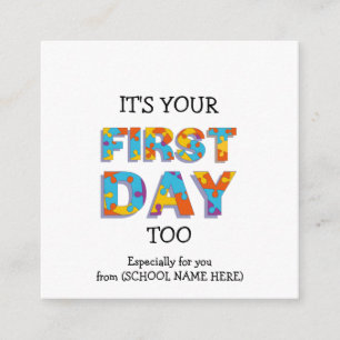 ES IST IHR ERSTER TAG, AN DEM IHRE Eltern unterric Begleitkarte