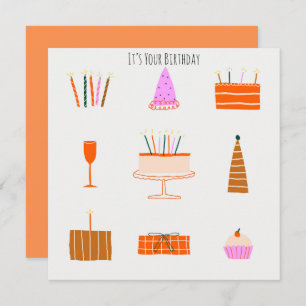Es ist Ihr Geburtstag Quirky Niedlich Zeichnend Mi Karte