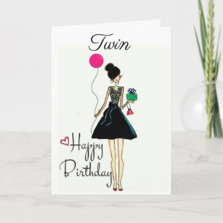 **ES IST IHR GEBURTSTAG!!!** **TWIN** KARTE
