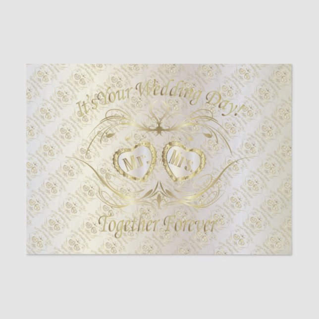 Es ist Ihr Hochzeitstag Seidenpapier (Vorderseite)