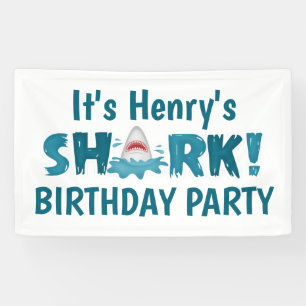 Es ist Ihr Name SHARK Geburtstagsparty Kid Banner