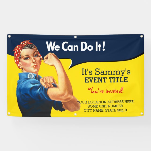 Es ist Ihr personalisierter Rosie Party Signage Banner (Horizontal)