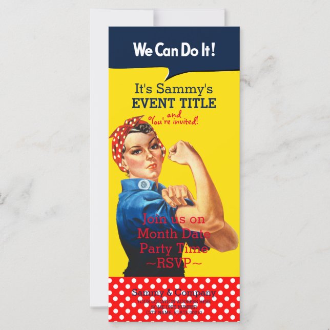 Es ist Ihr Personalisiertes Rosie Party Angebot (Vorderseite)