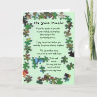 Es ist Ihr Puzzlespiel! Karte mit Stücken