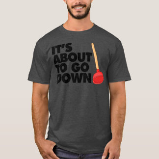 Es ist im Begriff, lustig zu gehen Plumber Sein im T-Shirt