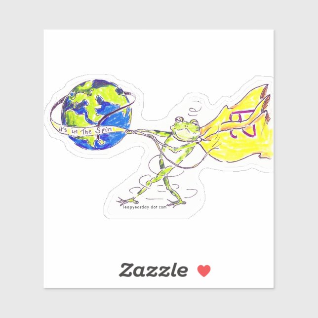 ES IST IM SPIN - LEAP JAHR AUFKLEBER (Blatt)