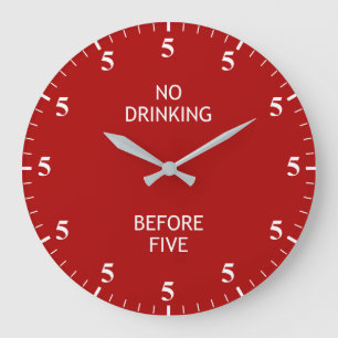 Es ist immer 5 Uhr Bar Pub Drinks Lover Clock