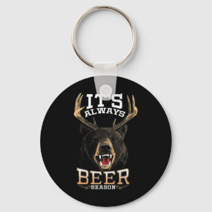 Es ist immer Bieresaison Bär Hirsch Bier Lustiger Schlüsselanhänger
